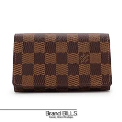 未使用品 LOUIS VUITTON ルイ ヴィトン ポルトフォイユ・トレゾール 折り財布 N61736 ダミエ ブラウン ゴールド金具 レディース