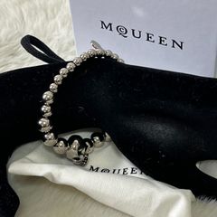 新品未使用 McQueen スカル マルチビーズ ブレスレット シルバー