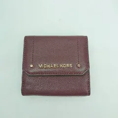◇ michael kors 2つ折り カード お札 小銭 ミニ コンパクト ベーシック 財布 表記なし レッド レディース E  【1308290058084】