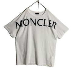 ✨QR鑑定済み✨ モンクレール Tシャツ センターロゴ L 白 ビッグパイル 