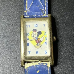 【稼動品】 Disney ディズニー ミニーマウス 腕時計 青色 ベルト劣化 動作確認済み 電池交換済み レトロ ビンテージ 型番不明のサムネイル