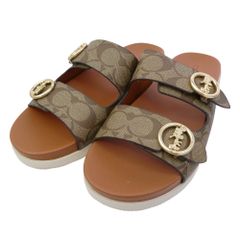 COACH コーチ Gwen Sig Sandal Khaki Saddle - メルカリ
