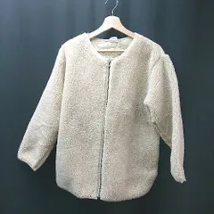 ◇ nikoand ニコアンド ボア生地 大人 カジュアル キルティング 長袖 ブルゾン サイズ3 ベージュ レディース E  【1309040023444】のサムネイル