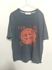 ストーンアイランド 立体ラバープリント コンパスロゴTシャツ XL 黒 ストーンアイランド 立体ラバープリント コンパスロゴTシャツ XL 黒