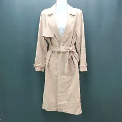 ◇ ◎ SLY ロング丈 ベルトループ 両サイドポケット ボタンなし 長袖 コート サイズ2 ライトブラウン レディース E  【1309040051775】のサムネイル