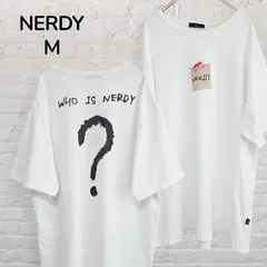 ノルディ　NERDY　Tシャツ　メンズ　Ｍ　ロゴTシャツ　バックプリント　白　ホワイト　韓国ブランド　ユニセックス　古着のサムネイル