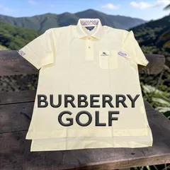 BURBERRY GOLF 薄い黄色　ノバチェック　ポロシャツ　Mサイズ　メンズファッション　メンズゴルフ　メンズポロシャツ　ゴルフウェアのサムネイル