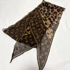 LOUIS VUITTON モノグラム×レオパード柄 ストール シルク - メルカリ
