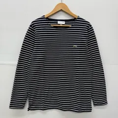 LACOSTE 鹿の子 ボーダー ロンT ネイビー サイズM スリムフィット ラコステ 長袖 Tシャツ カットソー 【X0721-001】□217