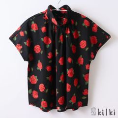 専用 kilki キルキー ブラウス シャツ ビッグフラワー ピンク - メルカリ