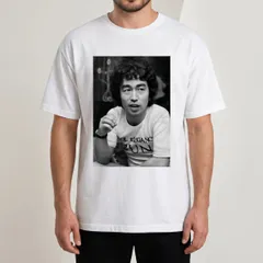 日本俳優 志村けん ヴィンテージグラフィックフォトプリント ホワイトTシャツ メンズ レディース 新品 送料込 男女兼用
