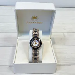 【塩】美品 J.HARRISON CCL-001 セラミック×ダイヤ 腕時計 不動 クオーツテスターOK【23722SK】E14のサムネイル
