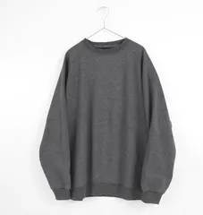 美品* COMOLI ◆ 23AW W/C/Si 長袖 クルーネック スウェット チャコール サイズ4 (定価￥52,800) トレーナー コモリ ◆MU23のサムネイル