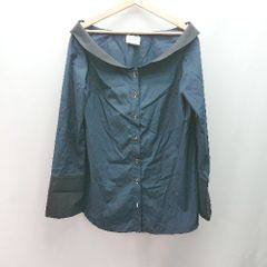 ◇ monographie Front Button Cardigan, Side Slit, Open Front, Long Sleeve Shirt, Size S, Navy, Women's E 【1310130011180】