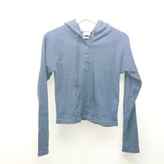 ◇ LAGUA GEM 無地 フーディー 薄手 シンプル 長袖 パーカー サイズFREE ネイビー レディース E  【1310130009880】のサムネイル