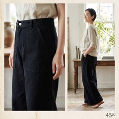 美品✨45R インドリネンツイルの908ポッポパンツ リネン ドロスト