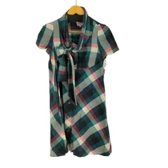 ヴィヴィアンウエストウッドレッドレーベル Vivienne Westwood RED LABEL ボウタイ チェックワンピース レディース JPN：2 のサムネイル