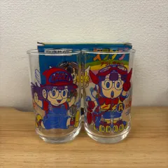 【未使用】鳥山明 Dr.スランプ アラレちゃん グラス 2コ入 三ツ矢サイダー ノベルティ 昭和レトロ 当時物 コップ タンブラー 週刊少年ジャンプ グッズ 倉庫保管品のサムネイル