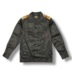クリームソーダ ヒョウ柄 切り替えし プルオーバーシャツ 金タグ