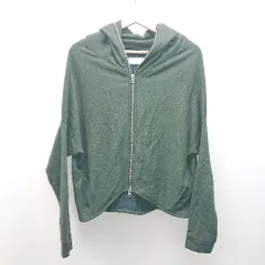 ◇ HARE ハレ カジュアル シンプル フルジップ フードあり 長袖 パーカー サイズF モスグリーン レディース E  【1310300014911】のサムネイル
