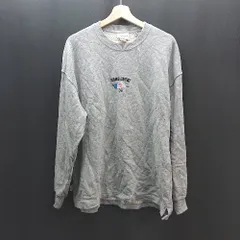 ◇ gym master ジムマスター クルーネック 刺繡 カジュアル ストレッチ シンプル 長袖 トレーナー サイズL グレー メンズ E  【1310300047599】のサムネイル