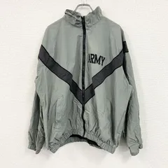 00s　U.S.ARMY　IPFU　トレーニングジャケット　ナイロンジャケット　ミリタリー　ヴィンテージ　カーキ　Lサイズ　古着【値引き交渉OK！】