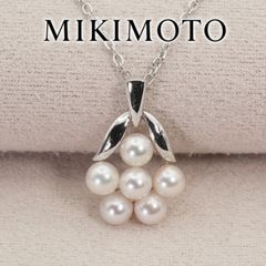 極美品 ミキモト 幸福の木 パール ネックレス アコヤ真珠 シルバー 刻印 極美品 ミキモト 幸福の木 パール ネックレス アコヤ真珠 シルバー