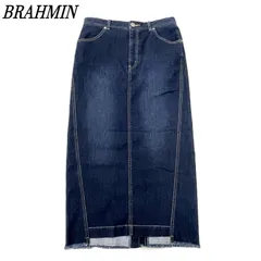 BRAHMIN ブラーミン スリットデニムスカート 40 インディゴのサムネイル