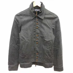 エムケーミッシェルクランオム MK MICHEL KLEIN HOMME ステンカラージャケット ジップアップ 麻混 リネン混 46 S 緑 カーキ /YKのサムネイル