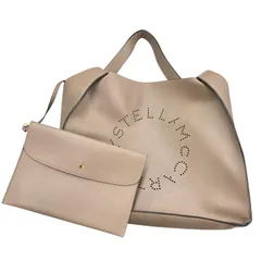 186005 現状品 Stella McCartney ステラマッカートニー サークルロゴ 2way トートバッグ ブラウン系
