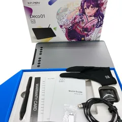 186001 動作未確認 XP-PEN ペンタブレット 10x6.25インチ Deco01 Ｖ2 drawing differentのサムネイル