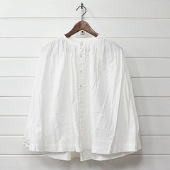 D CLASKA ギャザーブラウス 38 オフホワイト コットン 美品 - メルカリ