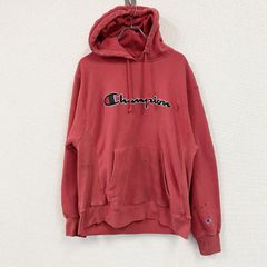 H*n様 鬼フェード Championロゴパーカー L-XL バーガンディ 褪色