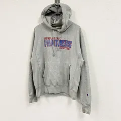Champion　チャンピオン　リバースウィーブ　スウェットパーカー/フーディー　3連プリント　現行　灰色　グレー　Mサイズ　古着【値引き交渉OK！】
