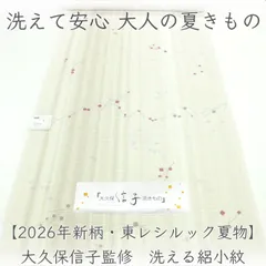 kka2868 【2026年新柄・東レシルック夏物】大久保信子監修 洗える絽小紋 お仕立て付き　1ヶ月半～2ヶ月で発送のサムネイル