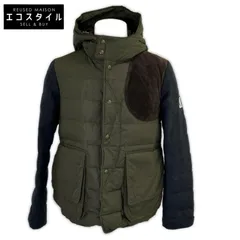 MONCLER　モンクレール　GAMME BLUE ガムブルー 123914132080 アーム切替 一部スエード フーディダウンジャケット　1