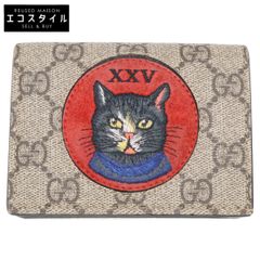 GUCCI 二つ折り財布 キャット刺繍 GGスプリーム - メルカリ