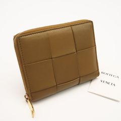 ボッテガヴェネタ カセット ジップアラウンド RFID シボ革 ウォレット 