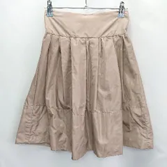 ◇ tocco closet トッコ クローゼット 膝丈 フレア スカート サイズM ブラウン系 レディース E  【1406050060787】