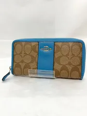 COACH コーチ シグネチャー 長財布 （内側コインケース汚れあり）カード収納多 M-1999