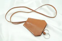 エルメス クロシェット □O刻印 2011年 キーリング ネックレス ネックストラップ レザー 茶 ブラウン HERMES 6385kのサムネイル