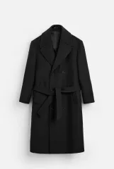 新) ZARA ザラ ベルト付き 高級 ダブル コート L 未開封 新品