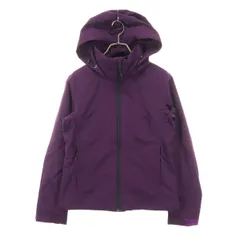 adidas アディダス ワンポイントロゴ 長袖 ジップジャケット S パープル フーディー レディース 古着