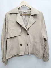 ◇ apres jour アプレジュール シンプル ショート丈 長袖 トレンチ コート サイズF ベージュ レディース P  【1406110029464】のサムネイル