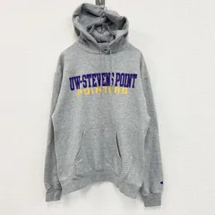 champion　チャンピオン　スウェットパーカー/フーディー　カレッジロゴ　刺繍ロゴ　現行　灰色　グレー　Lサイズ　古着【値引き交渉OK！】