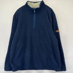 古着 オービス ORVIS ニット ベターセータータイプ ハーフジップ はトレーナー 裏地ボア アウトドア L  ブラック系 メンズのサムネイル