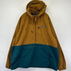 古着 エルエルビーン L.L.Bean ジャケット アノラック パーカー ワンポイントロゴ ツートンカラー 大きいサイズ 2XL  カーキ系 メンズ