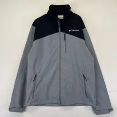 古着 コロンビア Columbia ナイロンジャケット フルジップ ワンポイントロゴ ツートンカラー ワンポイントロゴ M  グレー系 メンズ