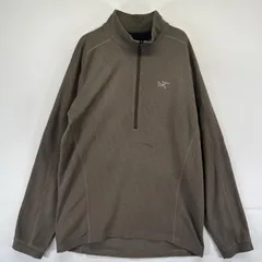 古着 アークテリクス ARC'TERYX フリース スウェット ハーフジップ ワンポイントロゴ ポーラテック トレーナー M  ブラウン系 メンズのサムネイル