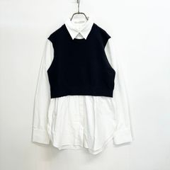 ENFOLD シャツ　ブラウス　レイヤード　ニットベスト　シャツワンピース ENFOLD シャツ ブラウス レイヤード ニットベスト シャツワンピース